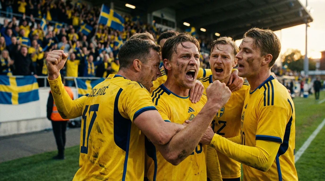 Ruotsin jalkapallomaajoukkue siniseltaiset pelipaidat